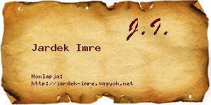 Jardek Imre névjegykártya